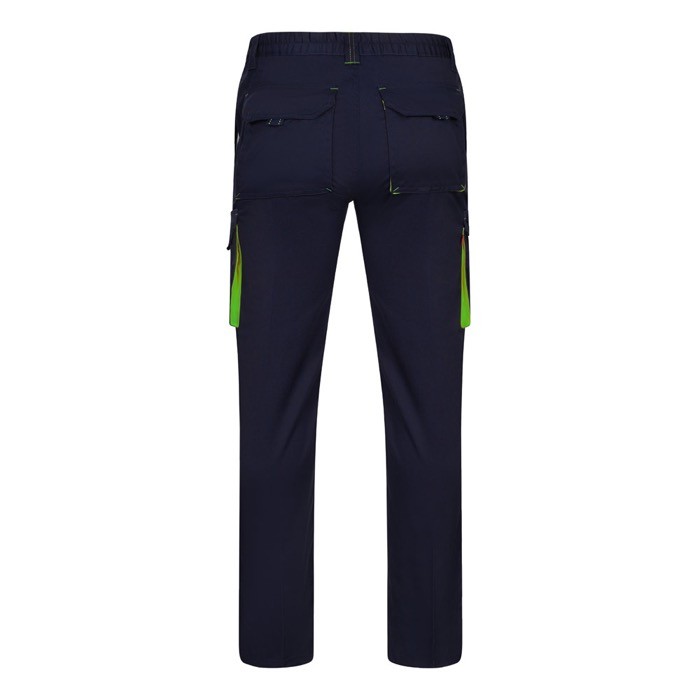 Pantalón laboral unisex bicolor en algodón y poliéster 240 g/m2 segunda vista Pantalón laboral unisex bicolor en algodón y poliéster 240 g/m2 segunda vista