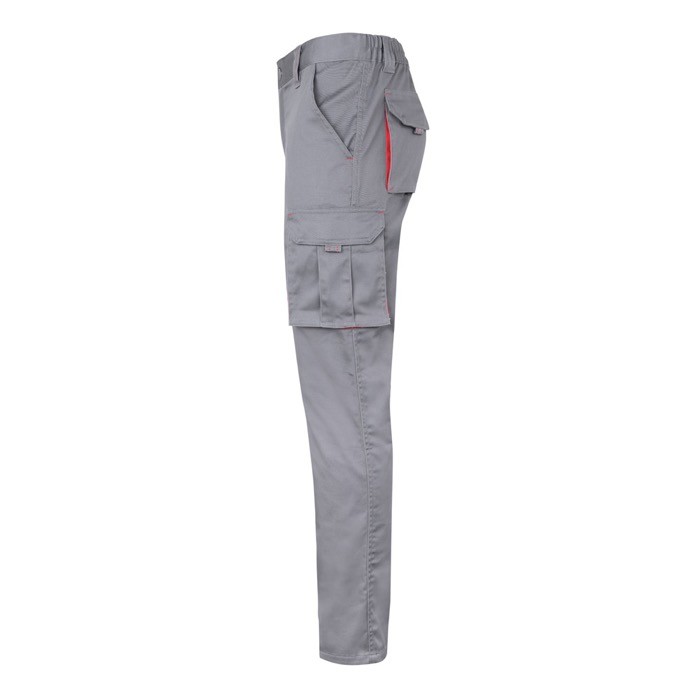 Pantalón laboral unisex bicolor en algodón y poliéster 240 g/m2 tercera vista Pantalón laboral unisex bicolor en algodón y poliéster 240 g/m2 tercera vista