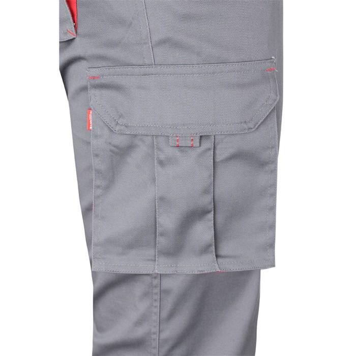 Pantalón laboral unisex bicolor en algodón y poliéster 240 g/m2 quinta vista Pantalón laboral unisex bicolor en algodón y poliéster 240 g/m2 quinta vista