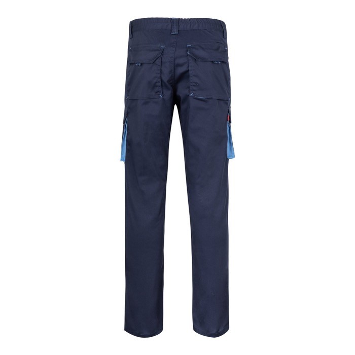 Pantalón laboral unisex bicolor en algodón y poliéster 240 g/m2 segunda vista Pantalón laboral unisex bicolor en algodón y poliéster 240 g/m2 segunda vista