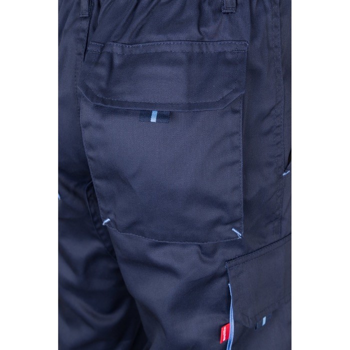 Pantalón laboral unisex bicolor en algodón y poliéster 240 g/m2 sexta vista Pantalón laboral unisex bicolor en algodón y poliéster 240 g/m2 sexta vista