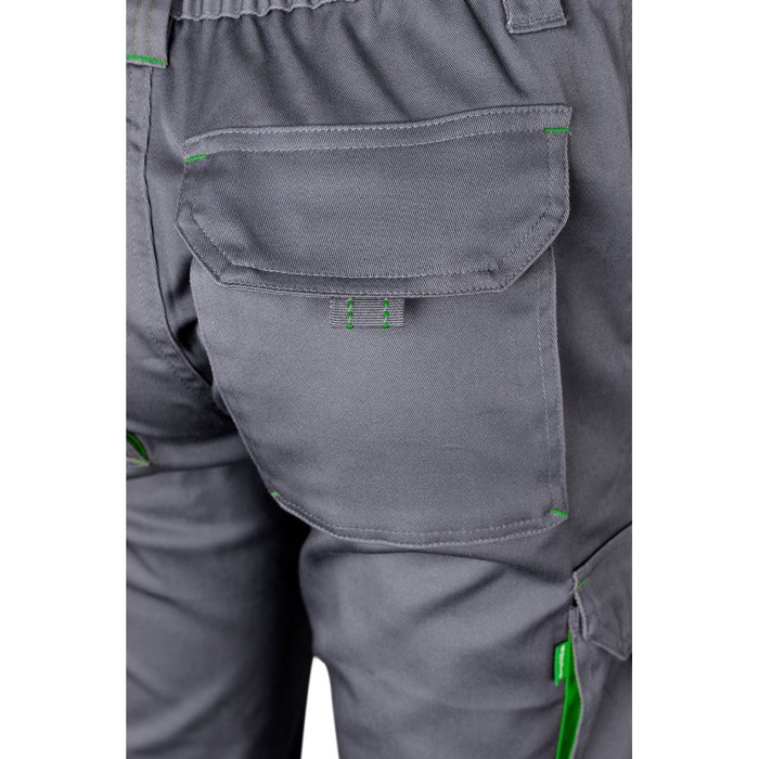 Pantalón laboral unisex bicolor en algodón y poliéster 240 g/m2 sexta vista Pantalón laboral unisex bicolor en algodón y poliéster 240 g/m2 sexta vista