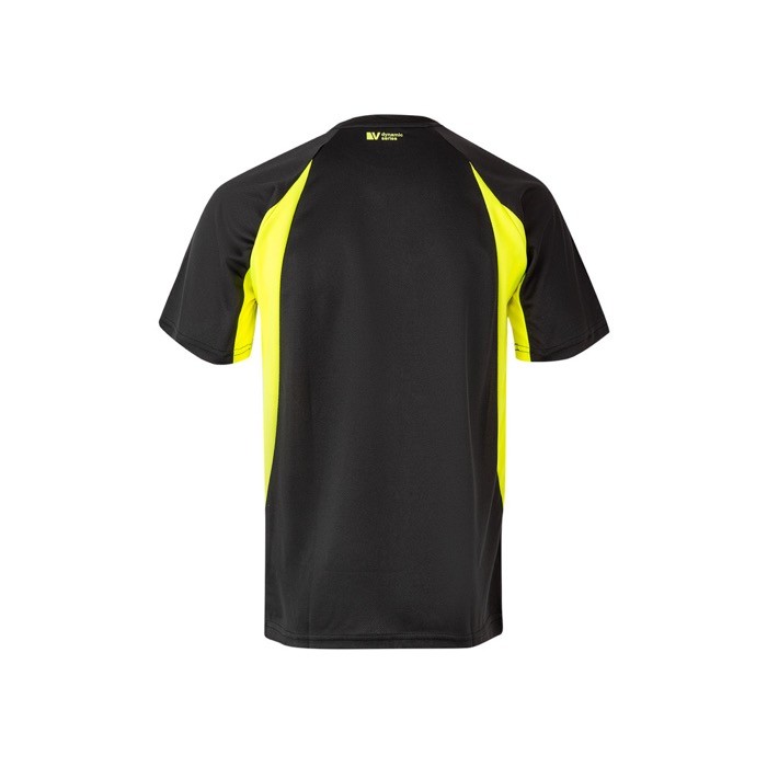 Camiseta unisex laboral de poliéster con tono bicolor 160 g/m2 color amarillo segunda vista Camiseta unisex laboral de poliéster con tono bicolor 160 g/m2 color amarillo segunda vista