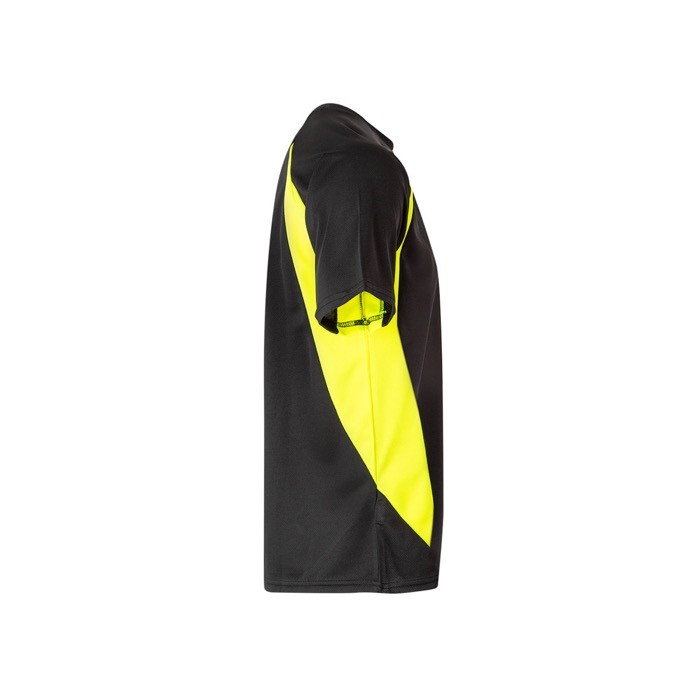 Camiseta unisex laboral de poliéster con tono bicolor 160 g/m2 color amarillo tercera vista Camiseta unisex laboral de poliéster con tono bicolor 160 g/m2 color amarillo tercera vista