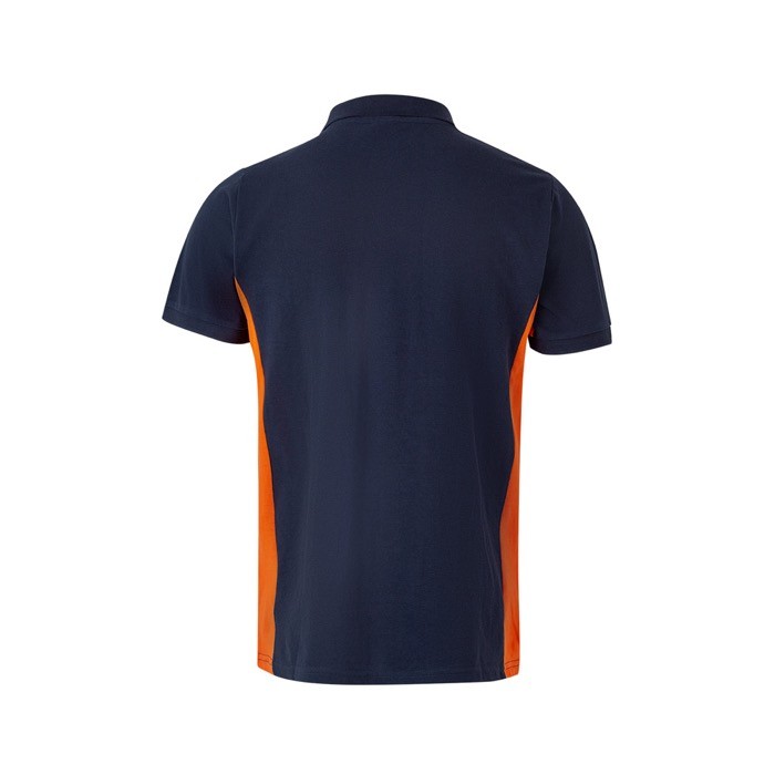 Polo laboral de piqué de algodón y poliéster manga corta 180 g/m2 color naranja segunda vista Polo laboral de piqué de algodón y poliéster manga corta 180 g/m2 color naranja segunda vista