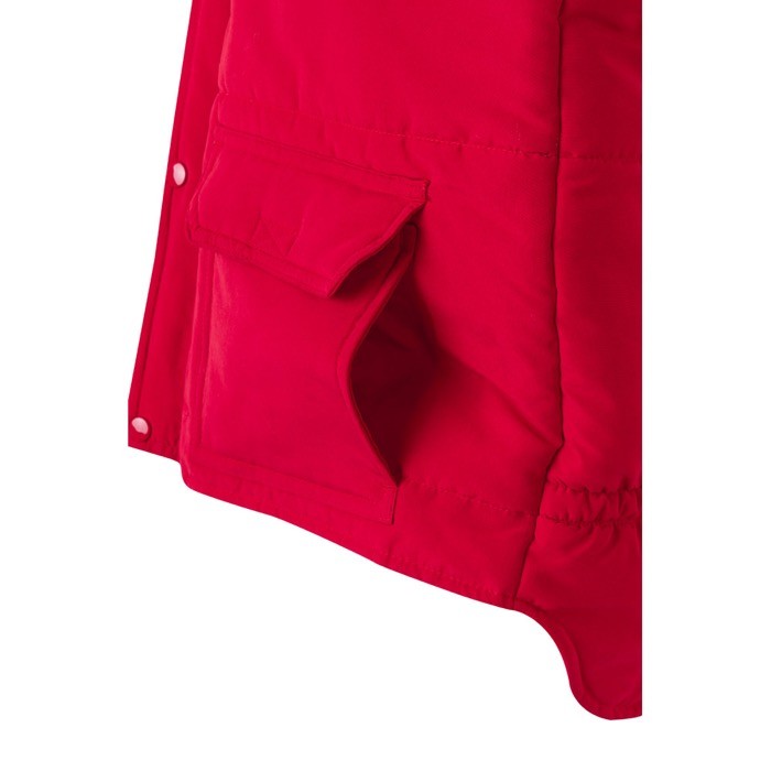 Chaleco multibolsillos acolchado de poliéster de 220 g/m2 color rojo sexta vista Chaleco multibolsillos acolchado de poliéster de 220 g/m2 color rojo sexta vista