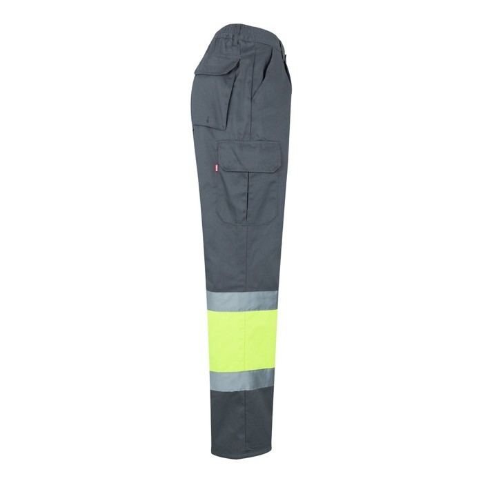 Pantalón de trabajo de algodón y poliéster con reflectantes 210 g/m2 cuarta vista Pantalón de trabajo de algodón y poliéster con reflectantes 210 g/m2 cuarta vista