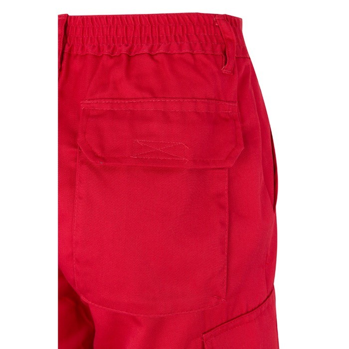 Pantalón laboral multibolsillos en algodón y poliéster 210 g/m2 color rojo sexta vista Pantalón laboral multibolsillos en algodón y poliéster 210 g/m2 color rojo sexta vista