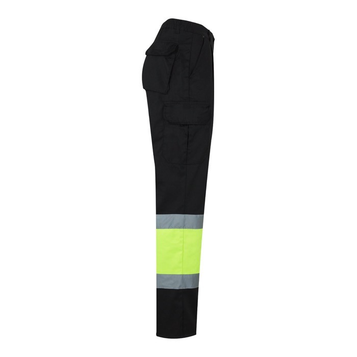 Pantalón laboral unisex en algodón y poliéster 210 g/m2 color negro cuarta vista Pantalón laboral unisex en algodón y poliéster 210 g/m2 color negro cuarta vista