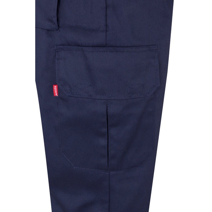 Pantalón laboral de sarga en algodón y poliéster 200 g/m2 color azul septima vista Pantalón laboral de sarga en algodón y poliéster 200 g/m2 color azul septima vista