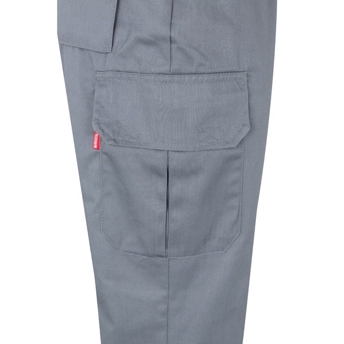 Pantalón laboral de sarga en algodón y poliéster 200 g/m2 color gris septima vista Pantalón laboral de sarga en algodón y poliéster 200 g/m2 color gris septima vista