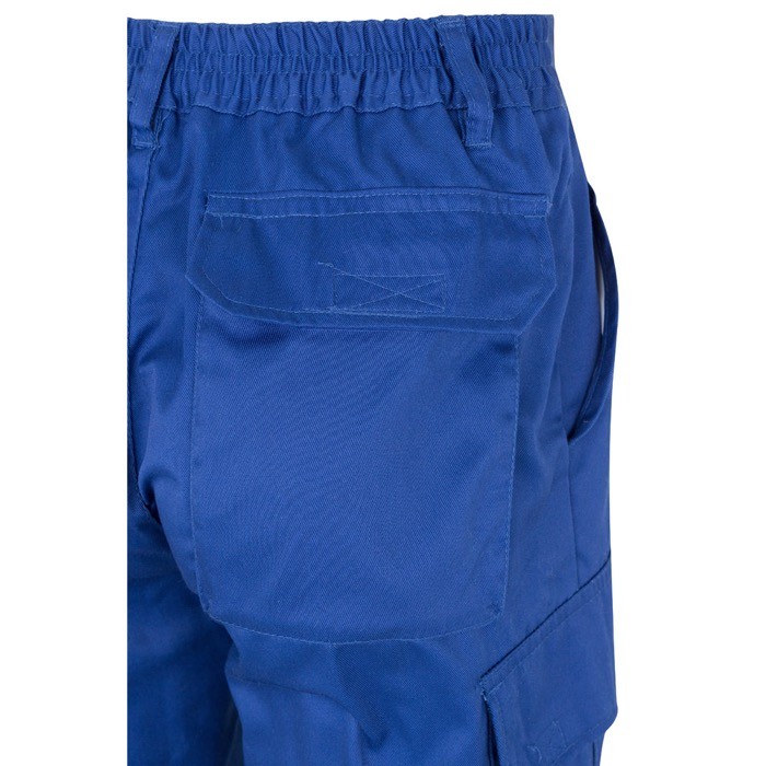 Pantalón laboral de sarga en algodón y poliéster 200 g/m2 color azul real quinta vista Pantalón laboral de sarga en algodón y poliéster 200 g/m2 color azul real quinta vista