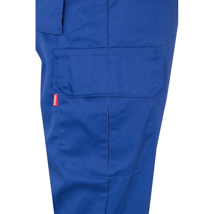 Pantalón laboral de sarga en algodón y poliéster 200 g/m2 color azul real septima vista Pantalón laboral de sarga en algodón y poliéster 200 g/m2 color azul real septima vista