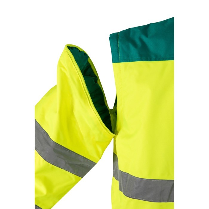Chaqueta laboral extra grande de poliéster reflectante 180 g/m2 color verde octava vista