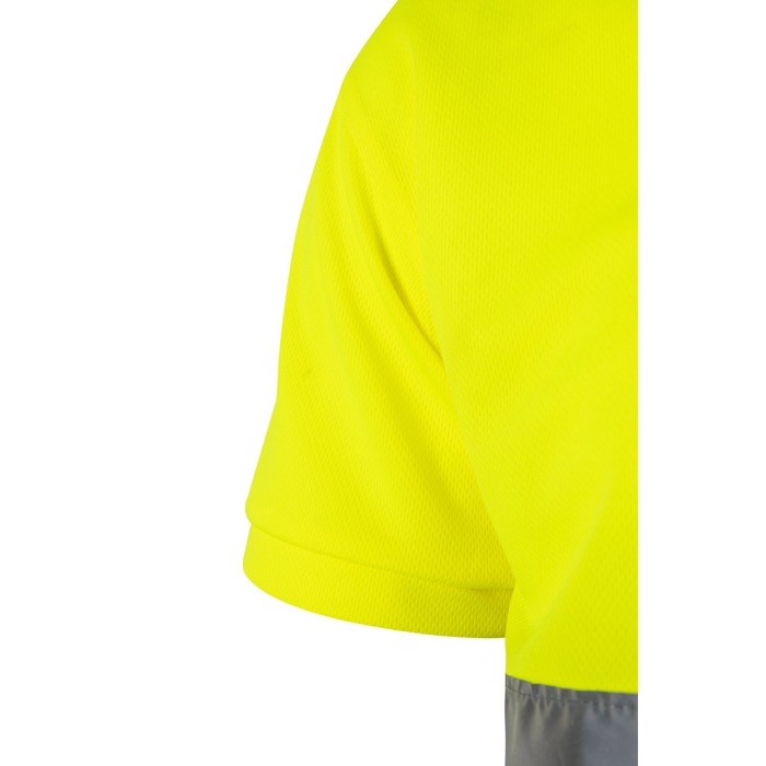 Polo de trabajo de manga corta con alta visibilidad 160 g/m2 sexta vista Polo de trabajo de manga corta con alta visibilidad 160 g/m2 sexta vista