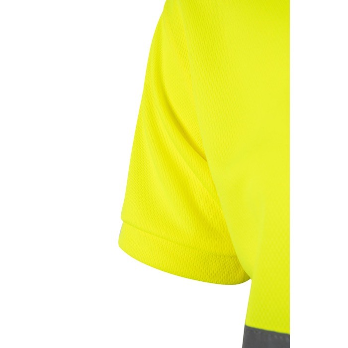 Polo de trabajo de manga corta con alta visibilidad 160 g/m2 sexta vista Polo de trabajo de manga corta con alta visibilidad 160 g/m2 sexta vista