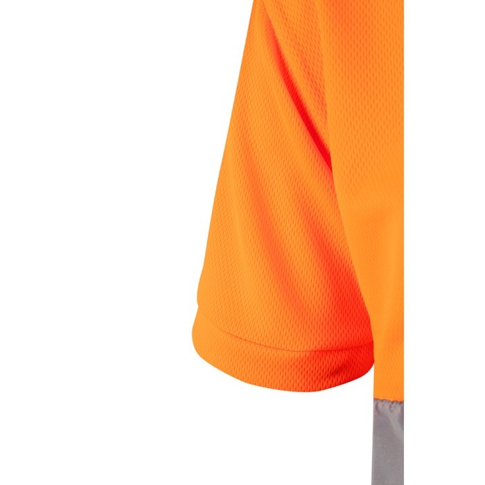 Polo de trabajo de manga corta con alta visibilidad 160 g/m2 sexta vista Polo de trabajo de manga corta con alta visibilidad 160 g/m2 sexta vista