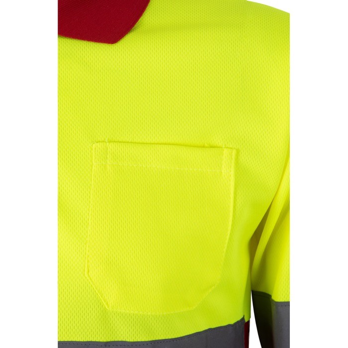 Polo de trabajo de manga larga extra grande en poliéster 160 g/m2 septima vista Polo de trabajo de manga larga extra grande en poliéster 160 g/m2 septima vista