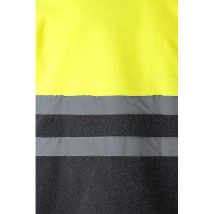 Chaqueta polar laboral extra grande de poliéster 280 g/m2 color amarillo novena vista