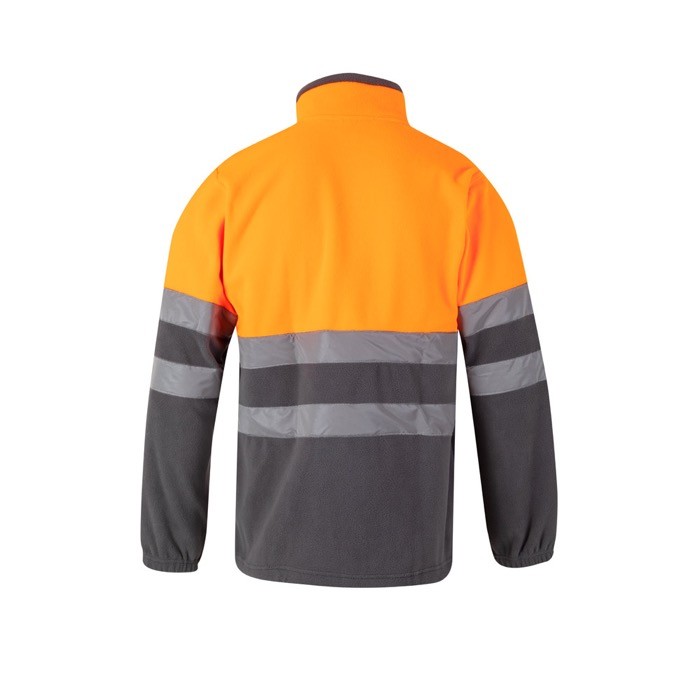 Chaqueta polar laboral extra grande de poliéster 280 g/m2 color naranja segunda vista