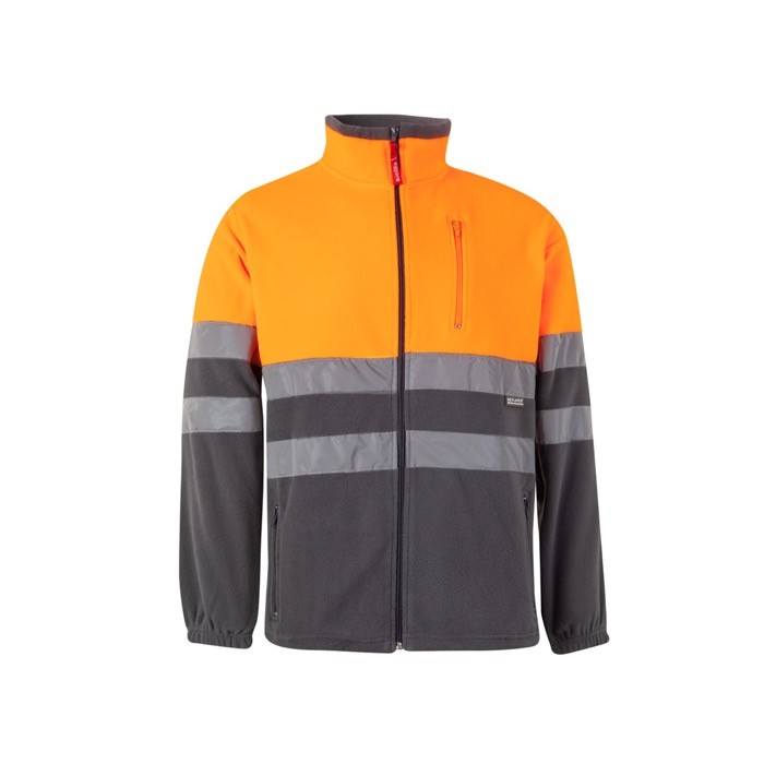 Chaqueta polar laboral extra grande de poliéster 280 g/m2 color naranja