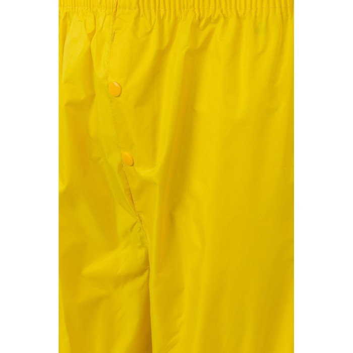 Traje de lluvia laboral de dos piezas de poliéser revestido 225 g/m2 color amarillo octava vista Traje de lluvia laboral de dos piezas de poliéser revestido 225 g/m2 color amarillo octava vista