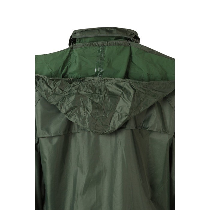 Traje de lluvia laboral de dos piezas de poliéser revestido 225 g/m2 color verde quinta vista Traje de lluvia laboral de dos piezas de poliéser revestido 225 g/m2 color verde quinta vista
