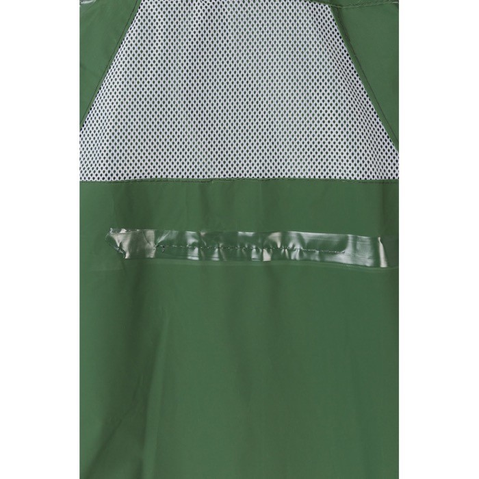 Traje de lluvia laboral de dos piezas de poliéser revestido 225 g/m2 color verde septima vista Traje de lluvia laboral de dos piezas de poliéser revestido 225 g/m2 color verde septima vista
