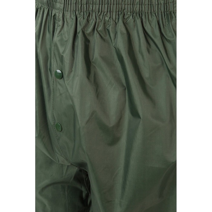 Traje de lluvia laboral de dos piezas de poliéser revestido 225 g/m2 color verde octava vista Traje de lluvia laboral de dos piezas de poliéser revestido 225 g/m2 color verde octava vista