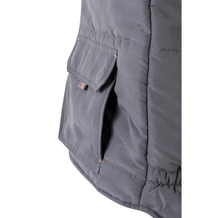 Chaleco laboral unisex multibolsillos de poliéster 120 g/m2 color naranja oscuro septima vista Chaleco laboral unisex multibolsillos de poliéster 120 g/m2 color naranja oscuro septima vista