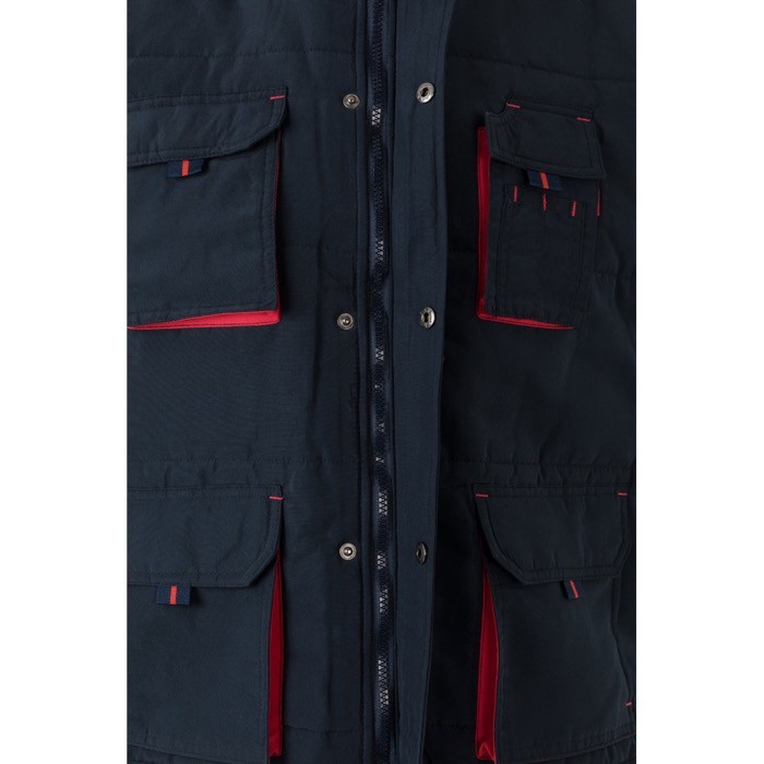 Chaleco laboral unisex multibolsillos de poliéster 120 g/m2 quinta vista Chaleco laboral unisex multibolsillos de poliéster 120 g/m2 quinta vista