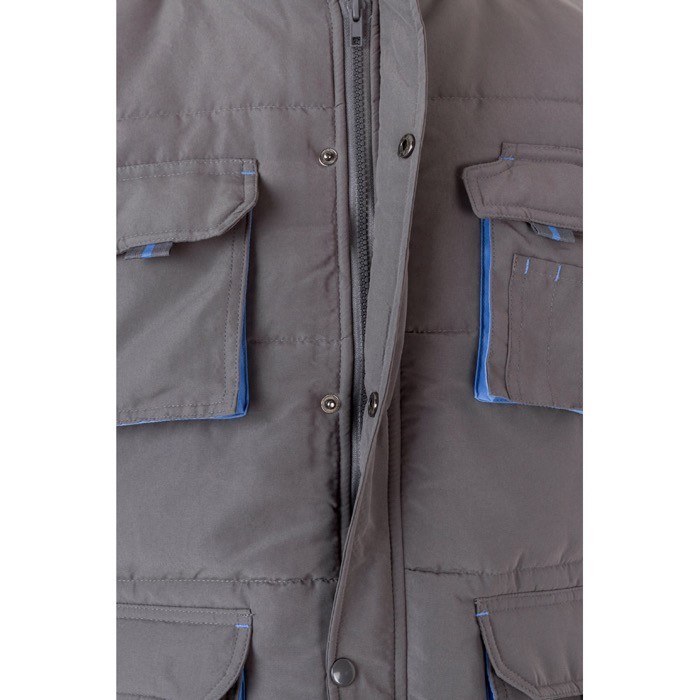 Chaleco laboral unisex multibolsillos de poliéster 120 g/m2 color azul real quinta vista Chaleco laboral unisex multibolsillos de poliéster 120 g/m2 color azul real quinta vista
