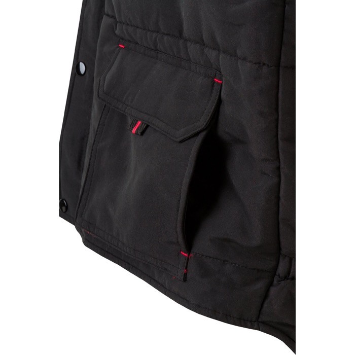 Chaleco laboral unisex multibolsillos de poliéster 120 g/m2 color rojo oscuro septima vista Chaleco laboral unisex multibolsillos de poliéster 120 g/m2 color rojo oscuro septima vista