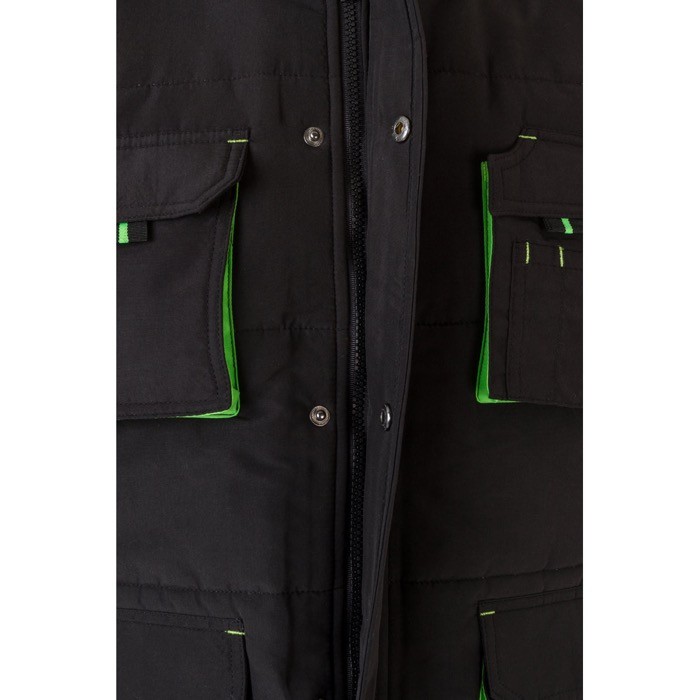 Chaleco laboral unisex multibolsillos de poliéster 120 g/m2 color verde bosque quinta vista Chaleco laboral unisex multibolsillos de poliéster 120 g/m2 color verde bosque quinta vista