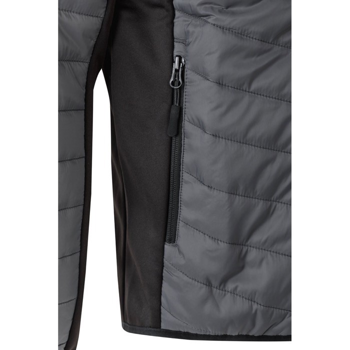 Chaqueta acolchada con tejido elástico en varias zonas 265 g/m2 color gris septima vista Chaqueta acolchada con tejido elástico en varias zonas 265 g/m2 color gris septima vista