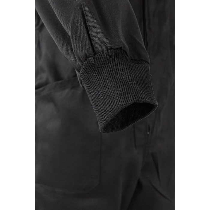 Mono de trabajo de algodón y poliéster con cremallera 200 g/m2 color negro sexta vista Mono de trabajo de algodón y poliéster con cremallera 200 g/m2 color negro sexta vista