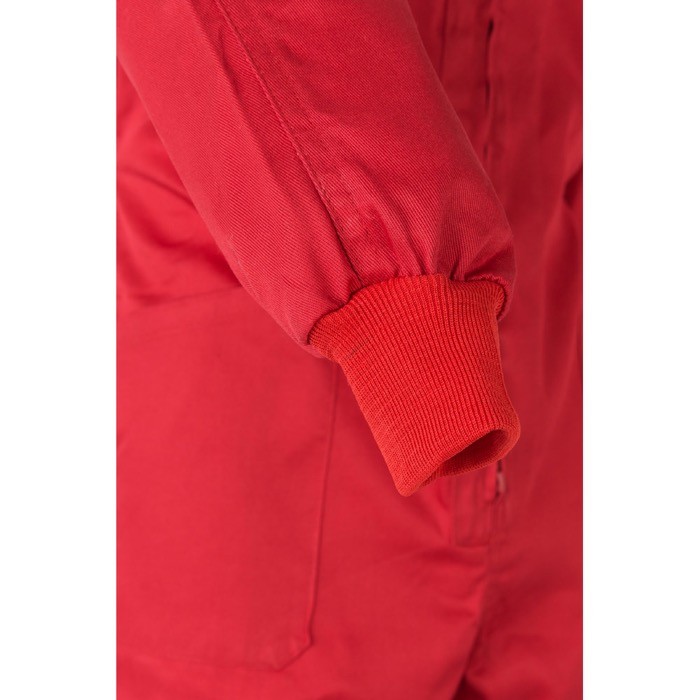 Mono de trabajo de algodón y poliéster con cremallera 200 g/m2 color rojo sexta vista Mono de trabajo de algodón y poliéster con cremallera 200 g/m2 color rojo sexta vista