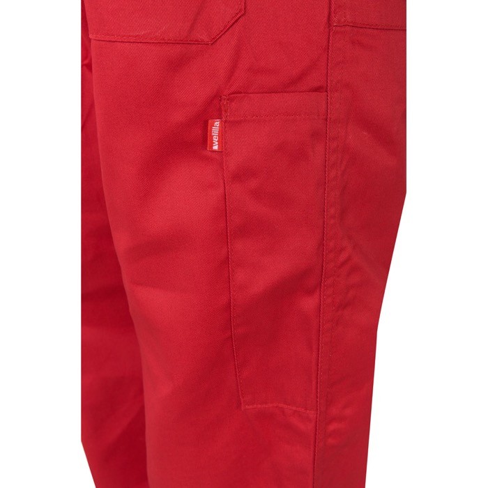 Mono de trabajo de algodón y poliéster con cremallera 200 g/m2 color rojo septima vista Mono de trabajo de algodón y poliéster con cremallera 200 g/m2 color rojo septima vista