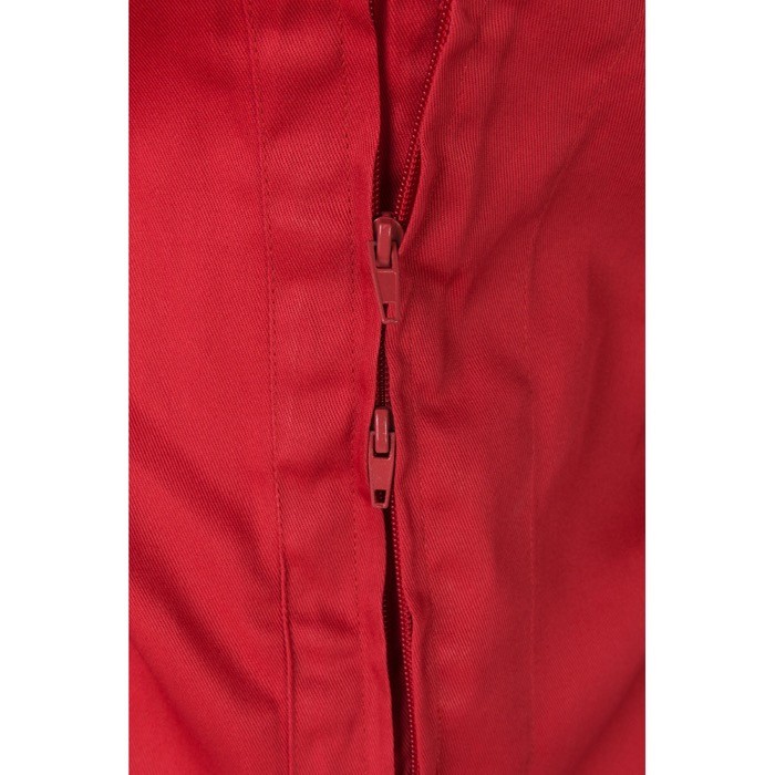 Mono de trabajo de algodón y poliéster con cremallera 200 g/m2 color rojo novena vista Mono de trabajo de algodón y poliéster con cremallera 200 g/m2 color rojo novena vista