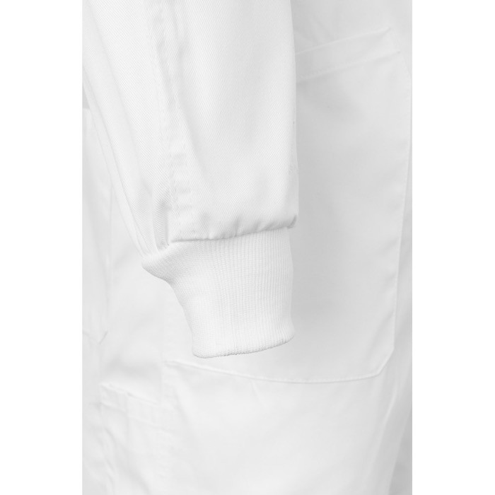 Mono de trabajo de algodón y poliéster con cremallera 200 g/m2 color blanco sexta vista Mono de trabajo de algodón y poliéster con cremallera 200 g/m2 color blanco sexta vista