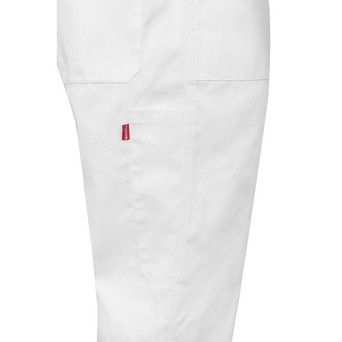 Mono de trabajo de algodón y poliéster con cremallera 200 g/m2 color blanco septima vista Mono de trabajo de algodón y poliéster con cremallera 200 g/m2 color blanco septima vista