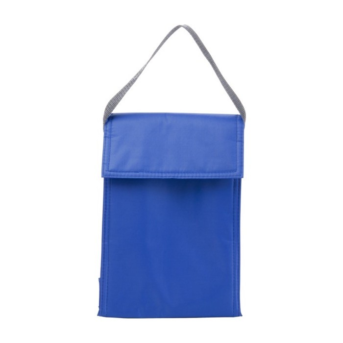 Bolsa nevera de poliéster con cierre superior de velcro color azul ultramarino primera vista Bolsa nevera de poliéster con cierre superior de velcro color azul ultramarino primera vista