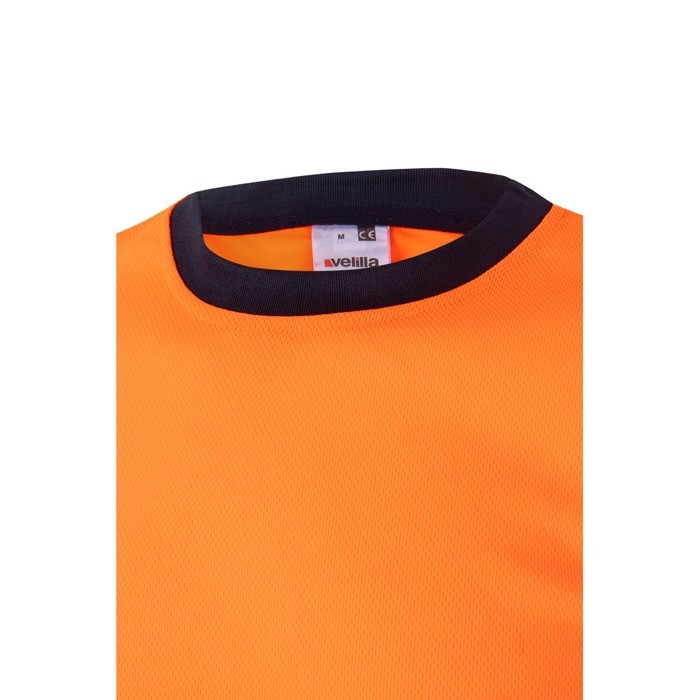 Camiseta técnica para trabajar de poliéster con reflectantes 140 g/m2 quinta vista Camiseta técnica para trabajar de poliéster con reflectantes 140 g/m2 quinta vista