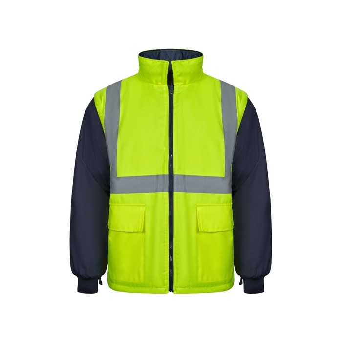 Parka 4 en 1 extra grande con revestimiento de poliéster 180 g/m2 color amarillo sexta vista Parka 4 en 1 extra grande con revestimiento de poliéster 180 g/m2 color amarillo sexta vista