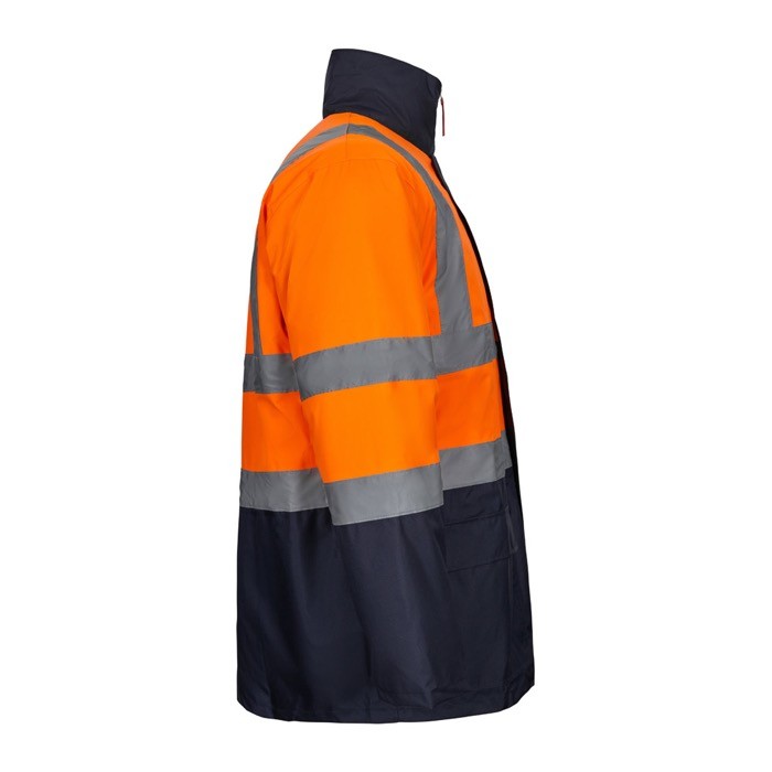 Parka 4 en 1 extra grande con revestimiento de poliéster 180 g/m2 color naranja cuarta vista Parka 4 en 1 extra grande con revestimiento de poliéster 180 g/m2 color naranja cuarta vista