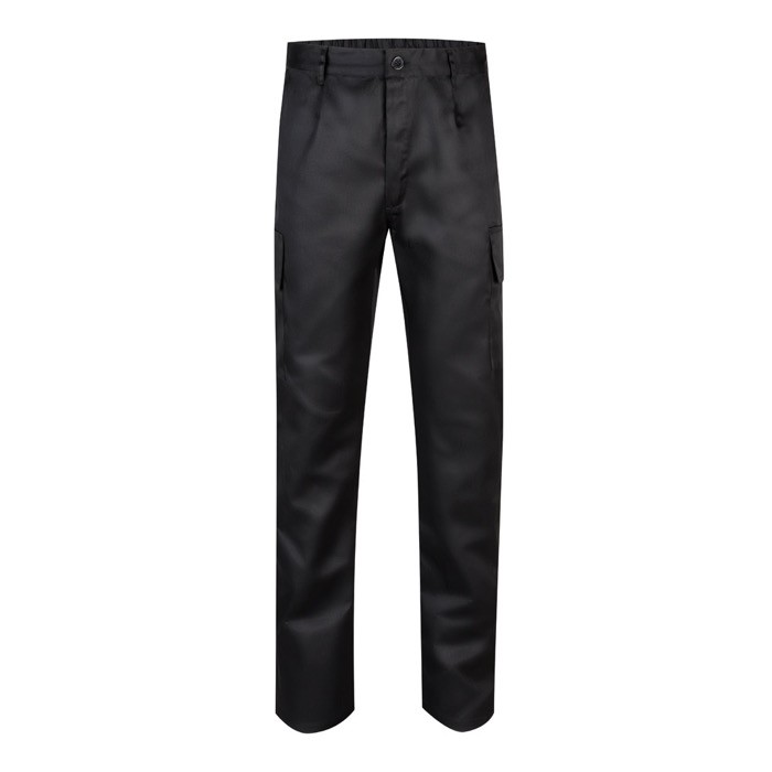 Pantalón de algodón y poliéster con cintura elástica 190 g/m2 color negro Pantalón de algodón y poliéster con cintura elástica 190 g/m2 color negro