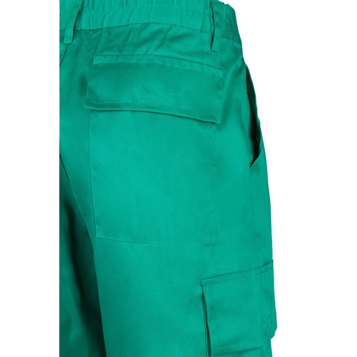 Pantalón de algodón y poliéster con cintura elástica 190 g/m2 color verde sexta vista Pantalón de algodón y poliéster con cintura elástica 190 g/m2 color verde sexta vista
