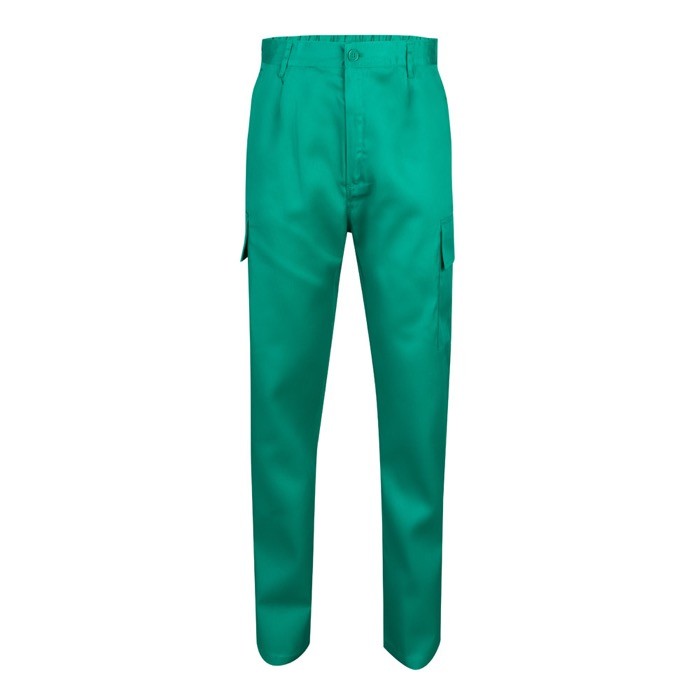 Pantalón de algodón y poliéster con cintura elástica 190 g/m2 color verde Pantalón de algodón y poliéster con cintura elástica 190 g/m2 color verde