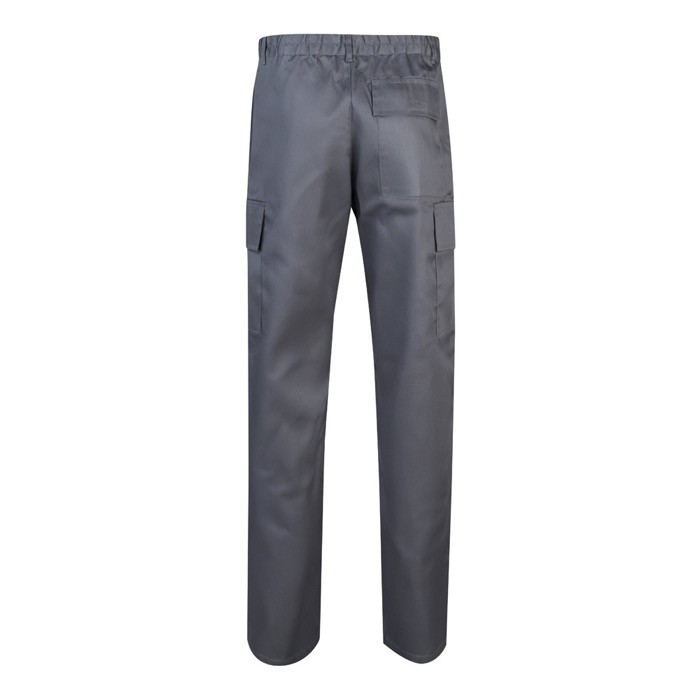 Pantalón de algodón y poliéster con cintura elástica 190 g/m2 color gris segunda vista Pantalón de algodón y poliéster con cintura elástica 190 g/m2 color gris segunda vista