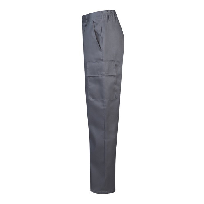 Pantalón de algodón y poliéster con cintura elástica 190 g/m2 color gris tercera vista Pantalón de algodón y poliéster con cintura elástica 190 g/m2 color gris tercera vista